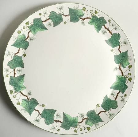 Napoleon Ivy Green (Queen's Ware) 16" Chop Plate (Round Platter)