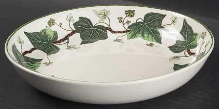 Napoleon Ivy Green (Queen's Ware) Coupe Soup Bowl