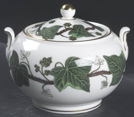 Napoleon Ivy Green (Bone China) 146 Shape Sugar Bowl & Lid