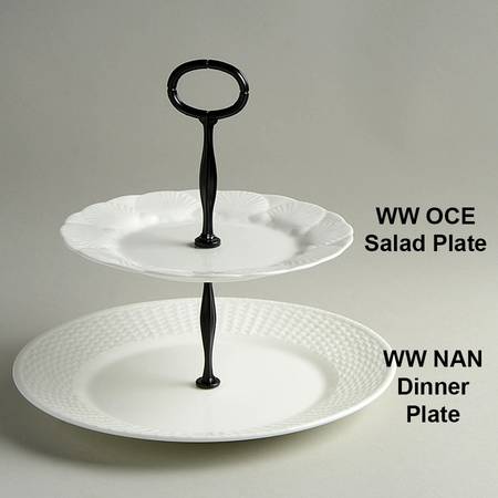 Nantucket Mixed/Match 2 Tier Serving Tray