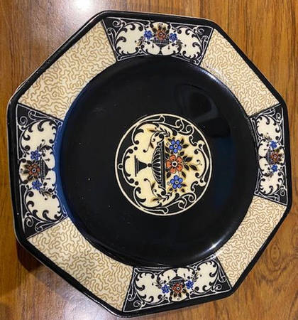 Nanette Black Square Bread & Butter Plate