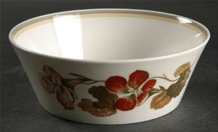 Nasturium (Bone) 8" Round Vegetable Bowl