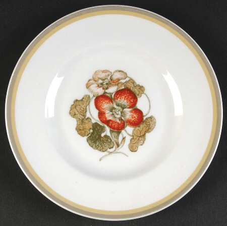Nasturium (Bone) Bread & Butter Plate