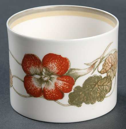 Nasturium (Bone) Sugar Bowl No Lid