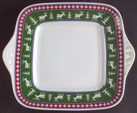 Nordica Square Handled Cake Plate