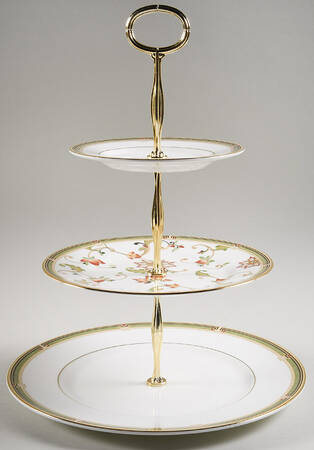 Oberon 13 7/8"-14 1/4" 3-Tiered Serving Tray(DP,SP,BB) HC
