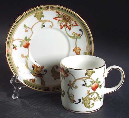 Oberon Can Shape Demitasse Cup and Saucer Set