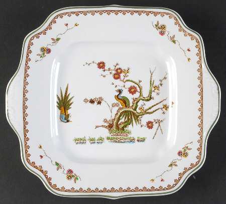 Old Chelsea Square Handled Cake Plate