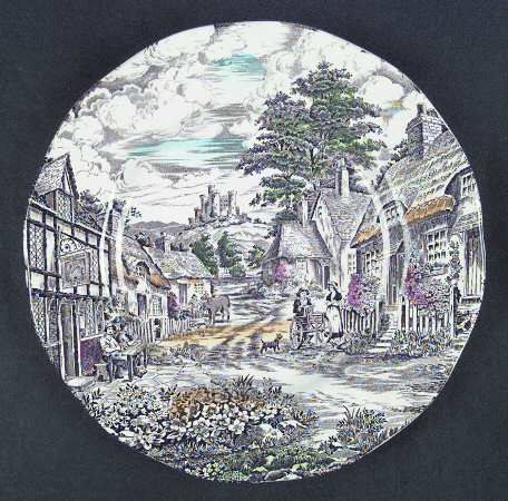 Old English Village Brown Multicolor by Wedgwood