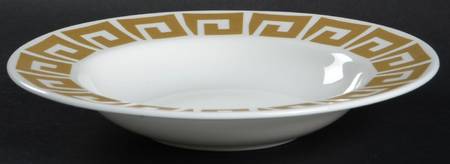 Old Gold Keystone Rim Soup Bowl