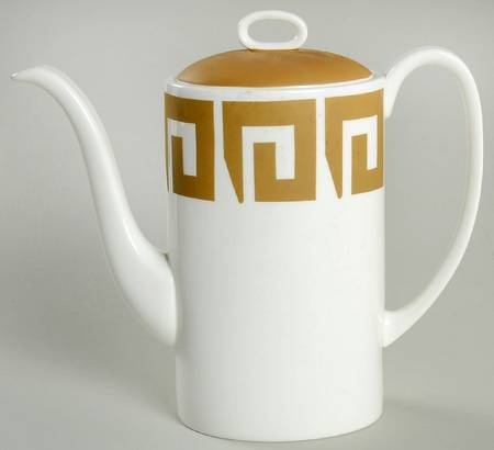 Old Gold Keystone Coffee Pot & Lid