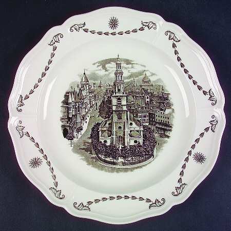 Old London Views (Queens) Dinner Plate