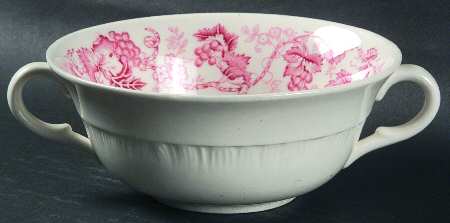Old Vine Crimson Flat Cream Soup Bowl