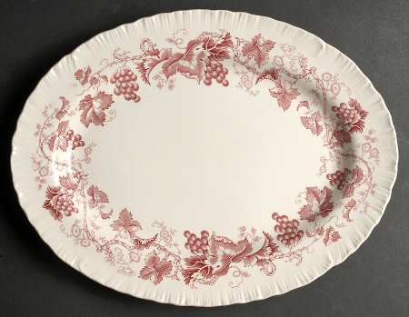 Old Vine Crimson 14" Oval Serving Platter