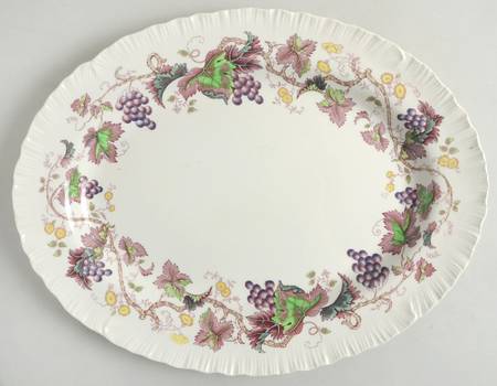Old Vine Purple Multicolor 14" Oval Serving Platter by Wedgwood
