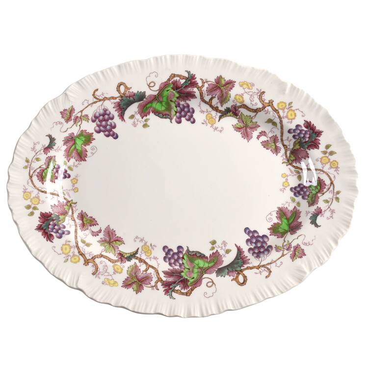 Old Vine Purple Multicolor 11" Oval Serving Platter
