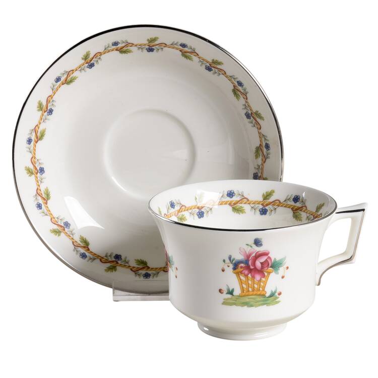 Orleans Footed Cup & Saucer Set