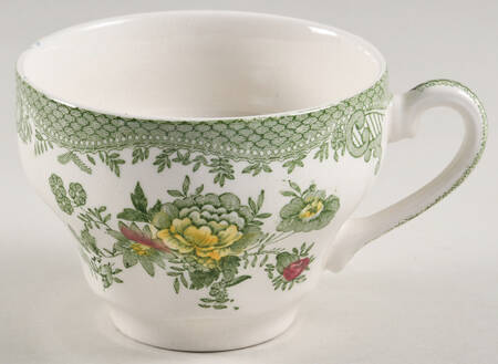 Oriental Pheasant Green Flat Cup