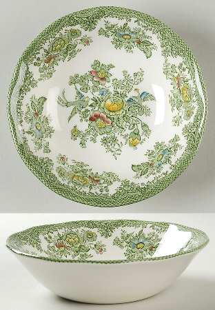 Oriental Pheasant Green Coupe Cereal Bowl