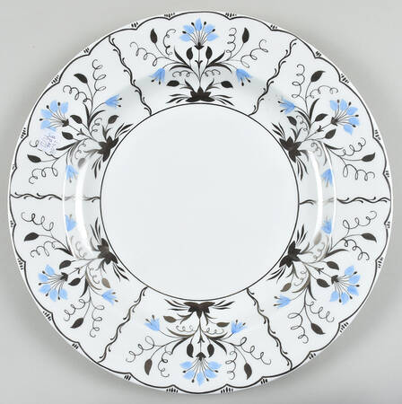 Papyrus Blue and Silver 13" Chop Plate (Round Platter)