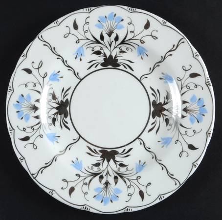 Papyrus Blue and Silver Salad Plate