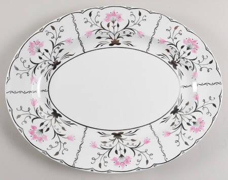 Papyrus Pink 17" Oval Serving Platter