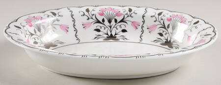 Papyrus Pink 9" Oval Vegetable Bowl