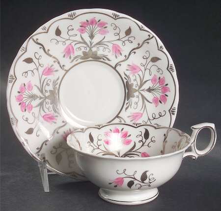 Papyrus Pink Footed Cup & Saucer Set