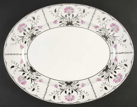 Papyrus Pink 17" Oval Serving Platter