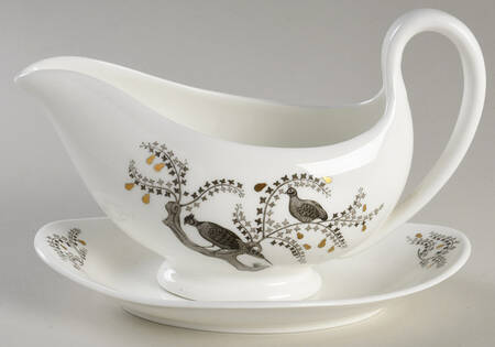 Partridge In A Pear Tree Gravy Boat & Underplate