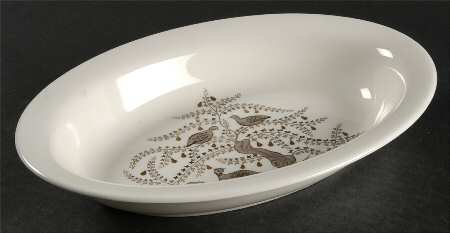 Partridge In A Pear Tree 9" Oval Vegetable Bowl