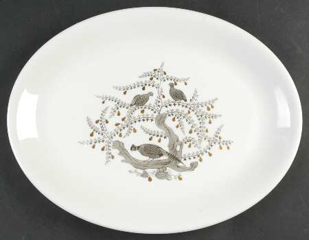 Partridge In A Pear Tree 13" Oval Serving Platter