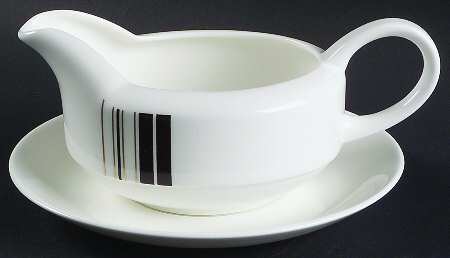 Parallels Gravy Boat & Underplate