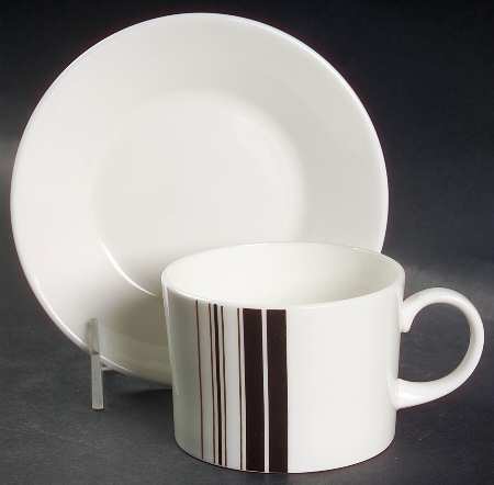 Parallels Flat Cup & Saucer Set