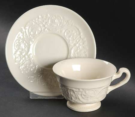 Patrician (Old, 1927-1986) Footed Cup & Saucer Set by Wedgwood