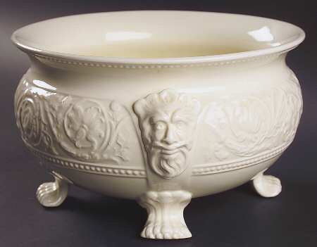 Patrician (Old, 1927-1986) Centerpiece-Face Embossed,4 Toed 9" by Wedgwood