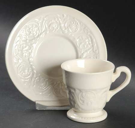 Patrician (Old, 1927-1986) Footed Demitasse Cup & Saucer Set by Wedgwood