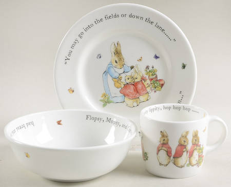 Peter Rabbit (3 Piece) Child's Set (BBM14A,CERM28 & MGM24A)
