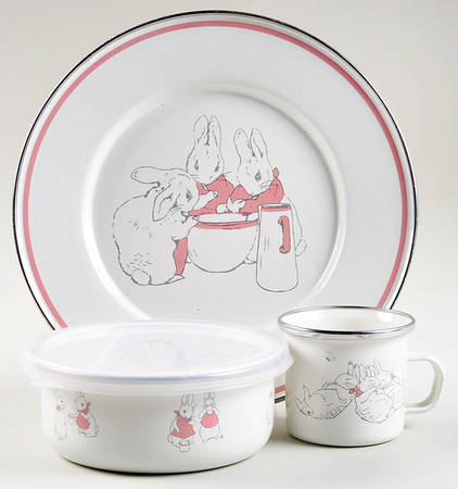 Peter Rabbit (3 Piece) Enamel Child's Set