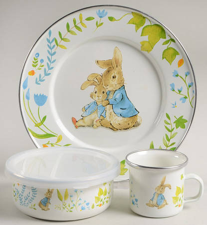 Peter Rabbit (3 Piece) Enamel Child's Set