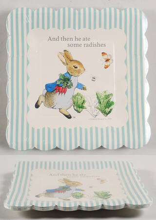Peter Rabbit Package of 12 - Square Paper Salad Plate