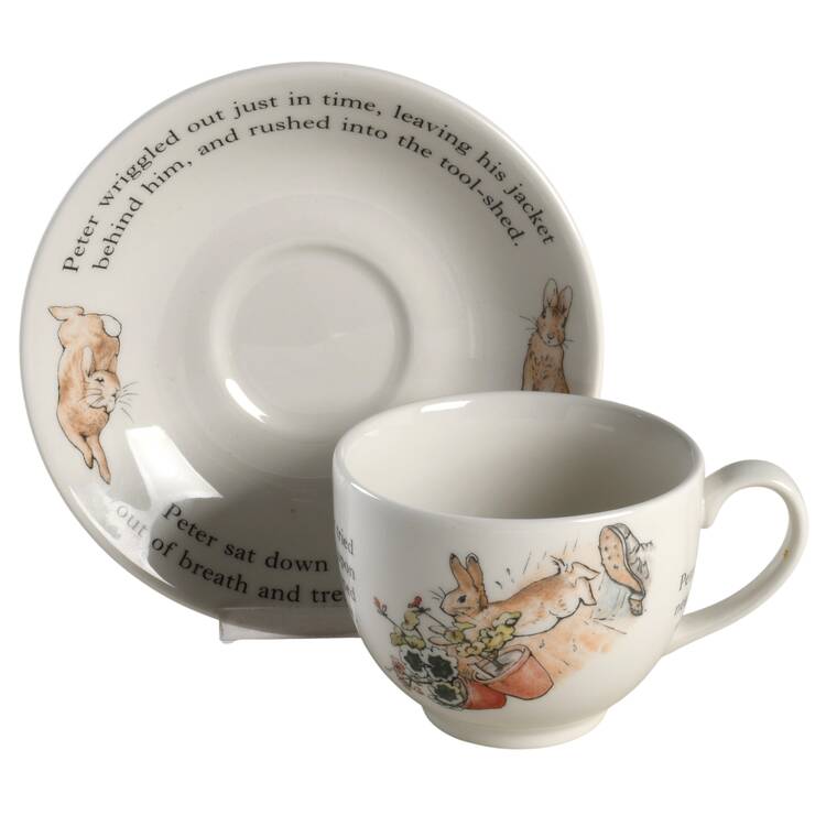 Peter Rabbit Flat Cup & Saucer Set