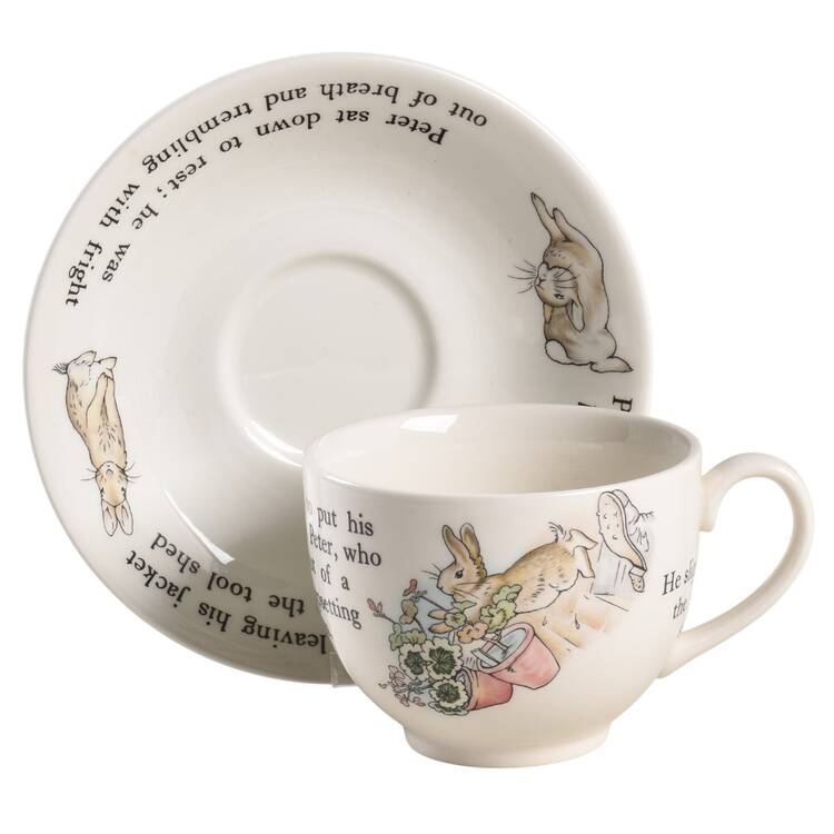 Peter Rabbit Flat Cup & Saucer Set