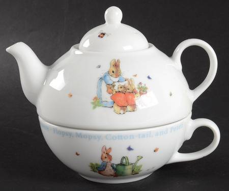 Peter Rabbit Individual Teapot & Lid with Cup