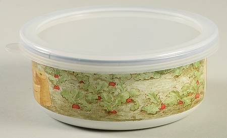 Peter Rabbit Enamel Child's Bowl & Plastic Lid