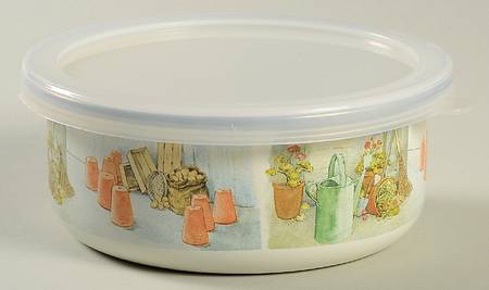 Peter Rabbit Enamel Child's Bowl & Plastic Lid