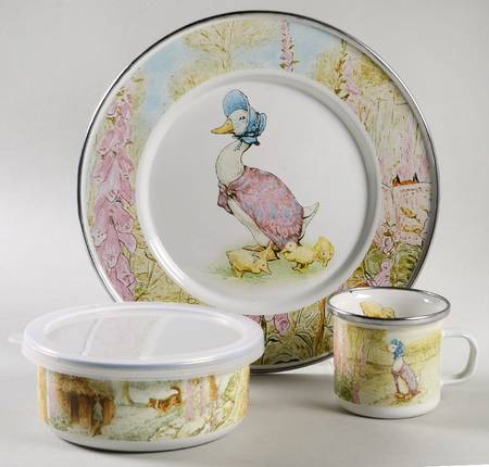 Peter Rabbit (3 Piece) Enamel Child's Set