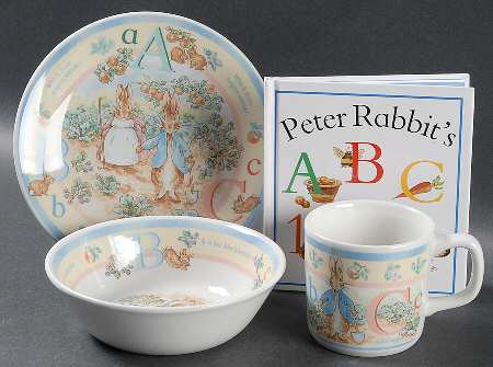 Peter Rabbit (3 Piece) Child's Set with Book