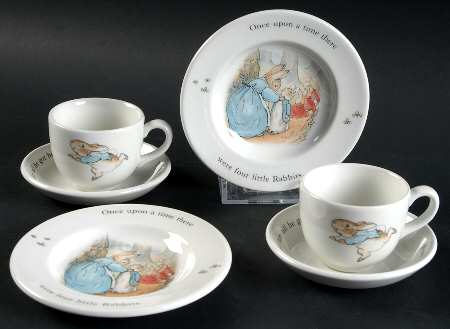 Peter Rabbit (6 Piece) Child's Teacup Set (2 Ea CHICS & CHPL)