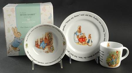 Peter Rabbit (3 Piece) Boxed Child's Set (Child Bowl,Plate,Mug)
